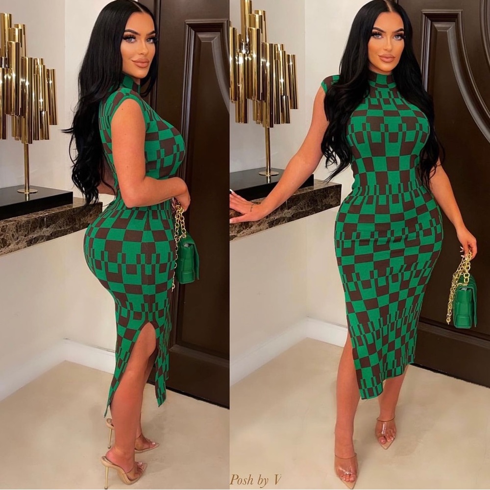 Knit midi dress